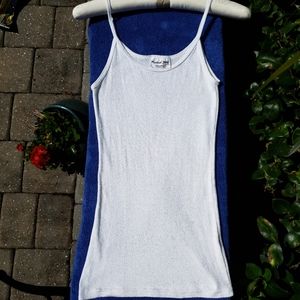 Michael Stars White Spaghetti Strap Tank SZ OS